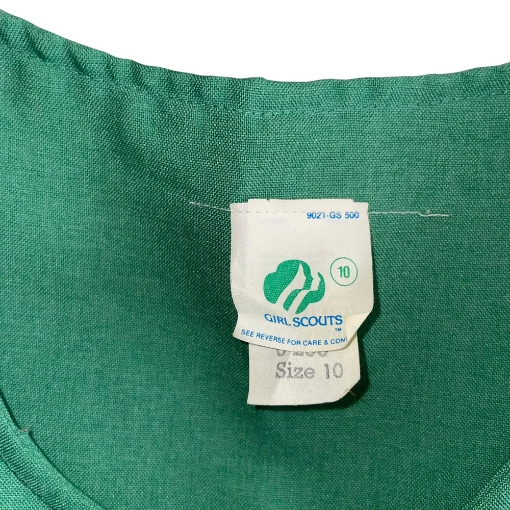 Vintage Official Girl Scout 70s Uniform‎ 3 Piece Set Juniors Size 8-10 Clover